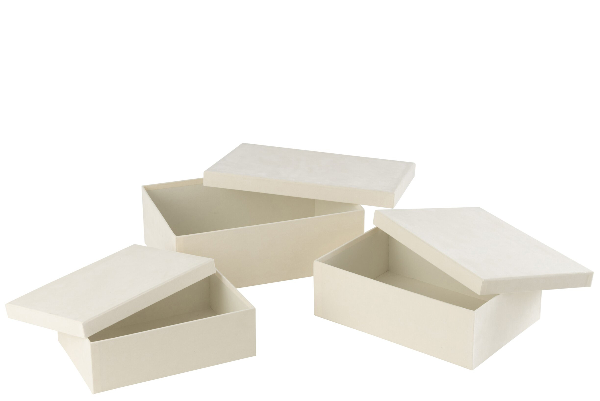 Opbergdoos Skilland Papier Wit - Set van 3