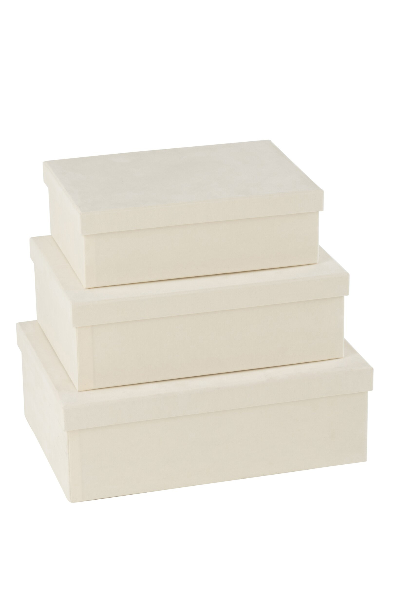Opbergdoos Skilland Papier Wit - Set van 3 - Afbeelding 2