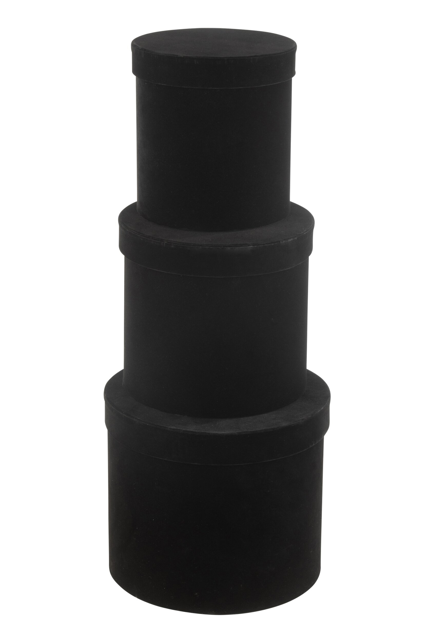 Opbergdoos Coormang Papier Zwart - Set van 3 - Afbeelding 2