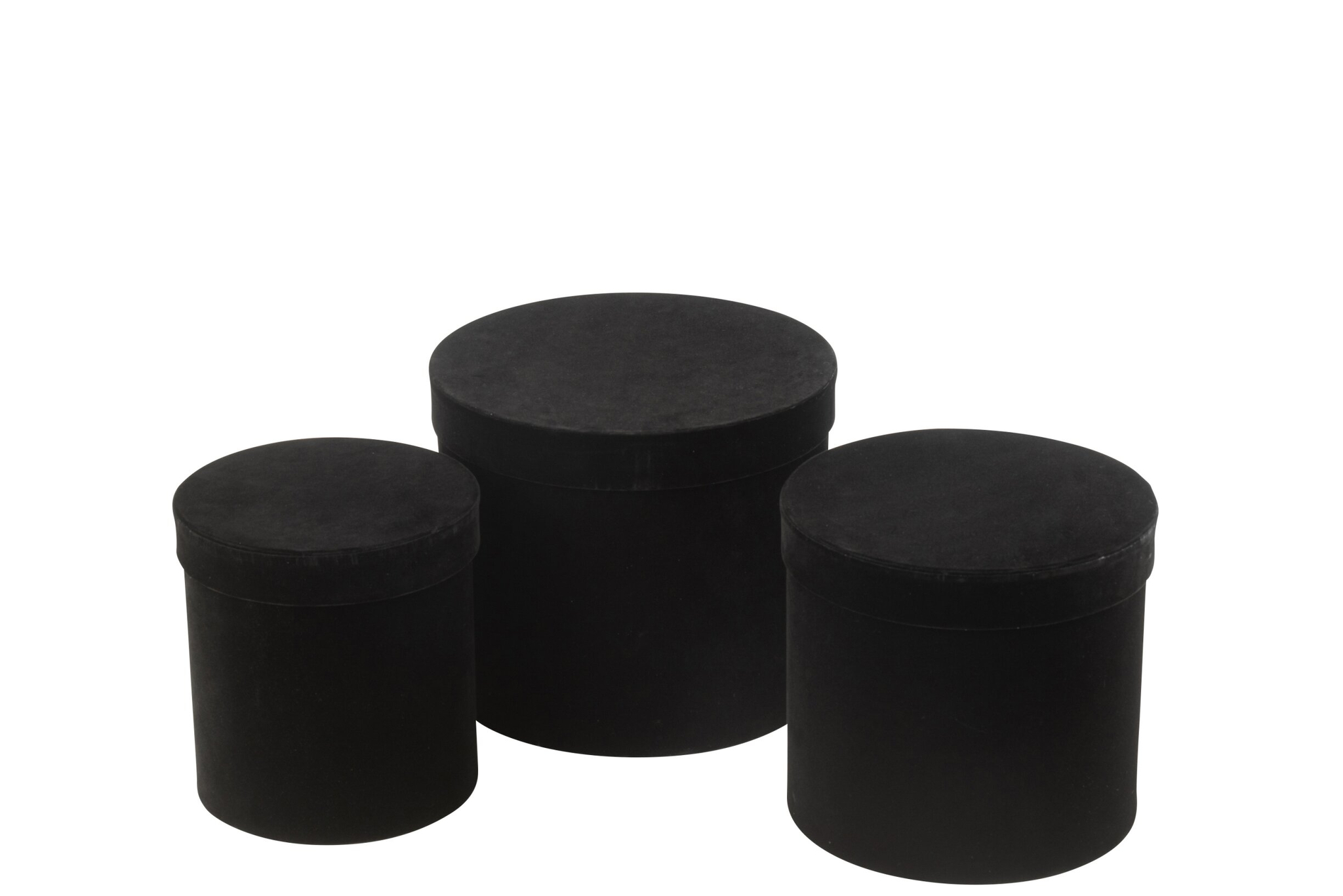 Opbergdoos Coormang Papier Zwart - Set van 3 - Afbeelding 3