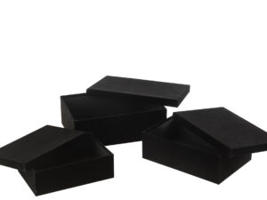 Opbergdoos Kity Papier Zwart - Set van 3
