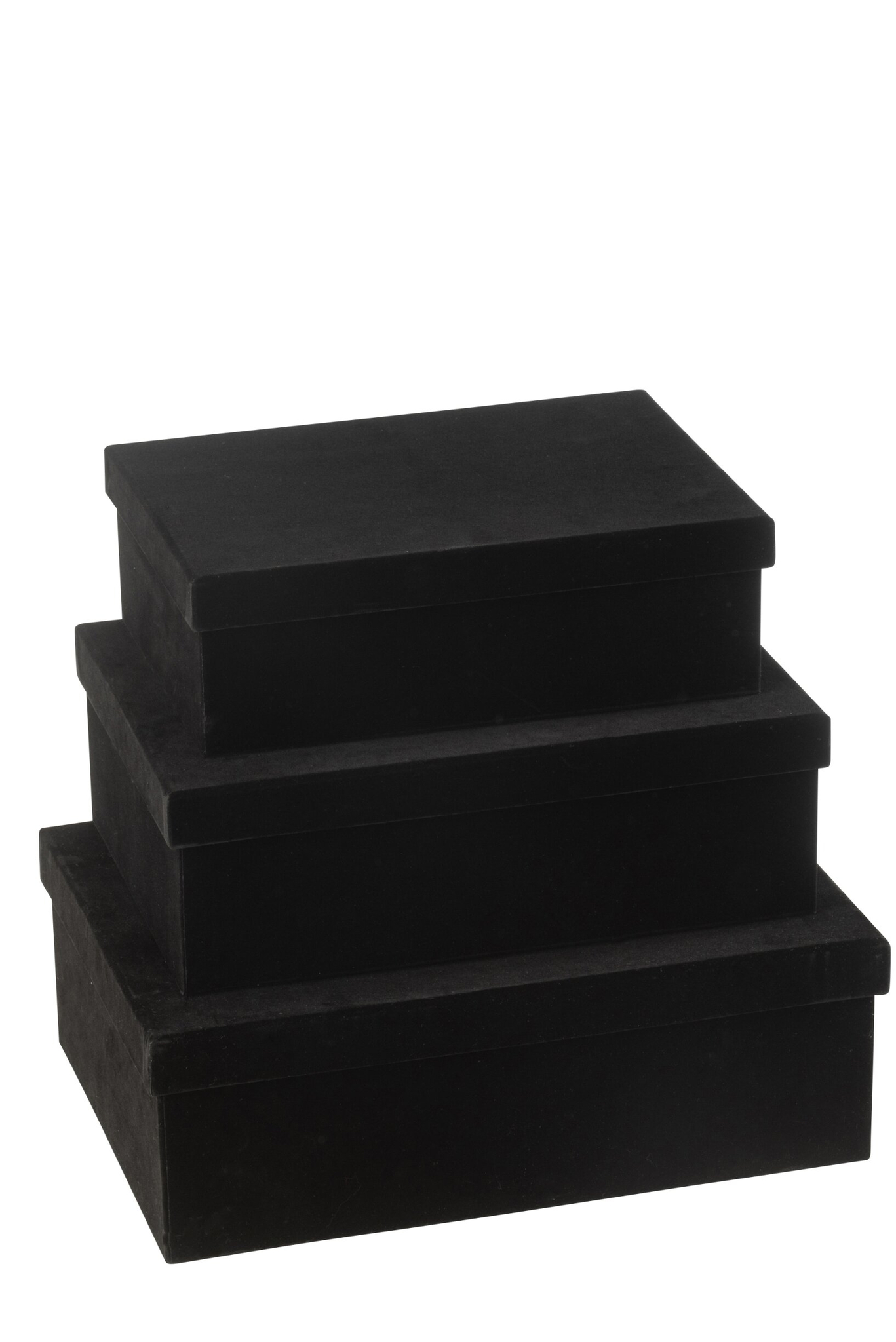 Opbergdoos Kity Papier Zwart - Set van 3 - Afbeelding 2