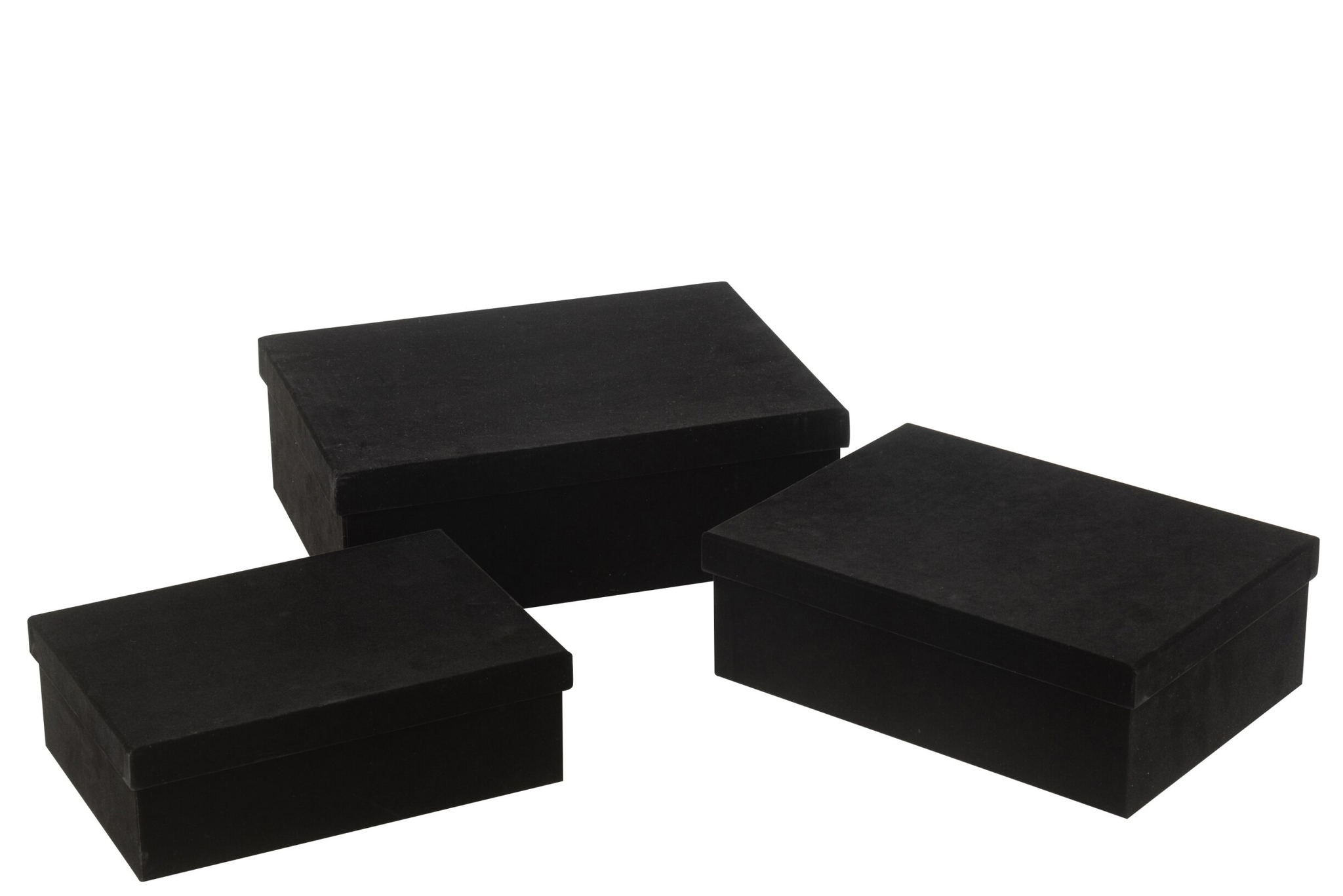 Opbergdoos Kity Papier Zwart - Set van 3 - Afbeelding 3