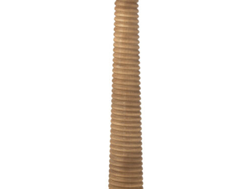Geemmora vloerlamp van hout met linnen kap, H160 cm, warme natuurlijke uitstraling