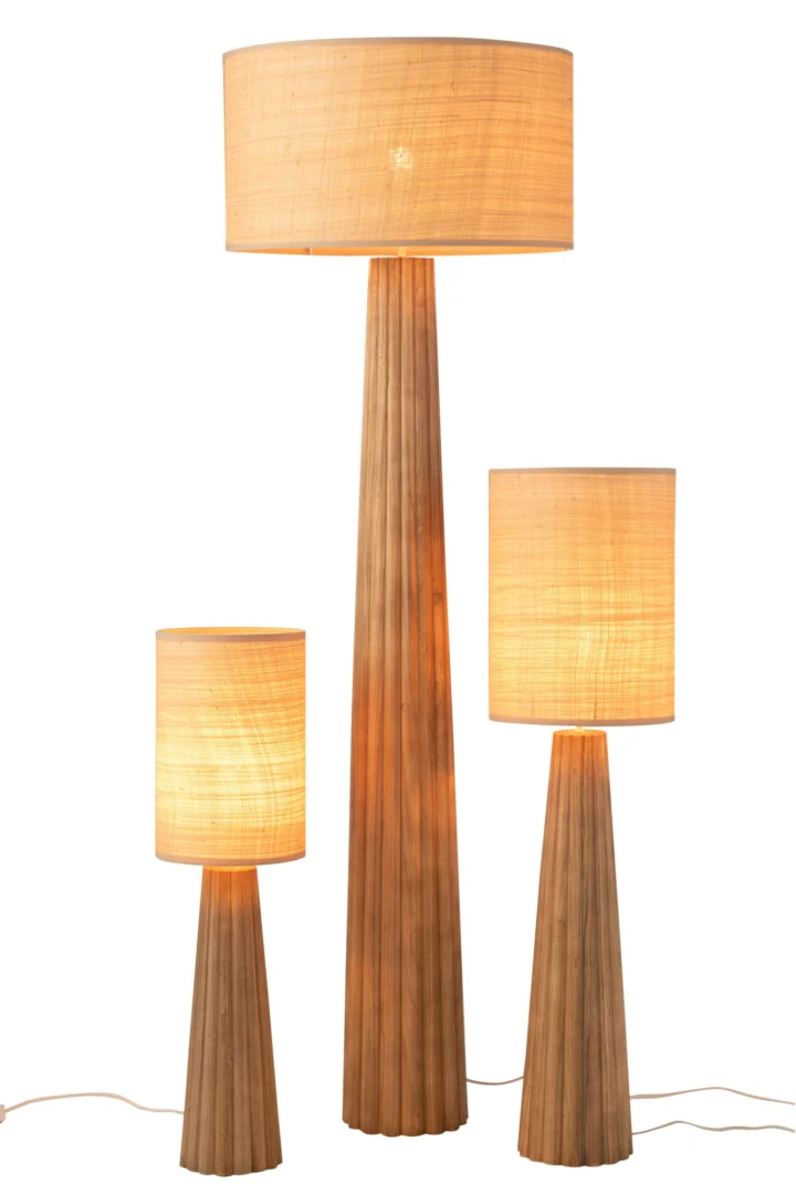 Vloerlamp Stundo H157 naturel hout hout - Afbeelding 3
