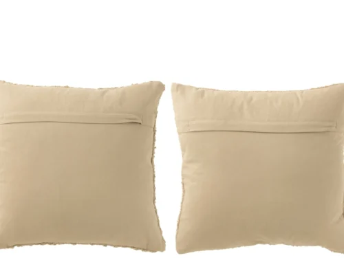 Kussen Gruter beige set van 2, 45 x 45 cm, met katoen, rustige weving en natuurlijke uitstraling