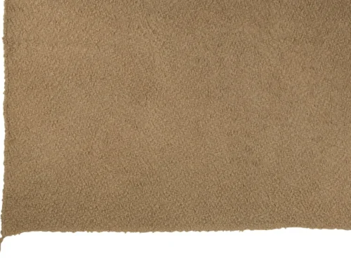 Plaid Greron beige van katoen met grove structuur en speelse kwastjes