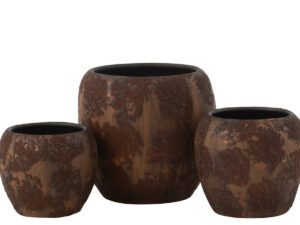 Bloempot Veekin Terracotta Bruin H22 cm