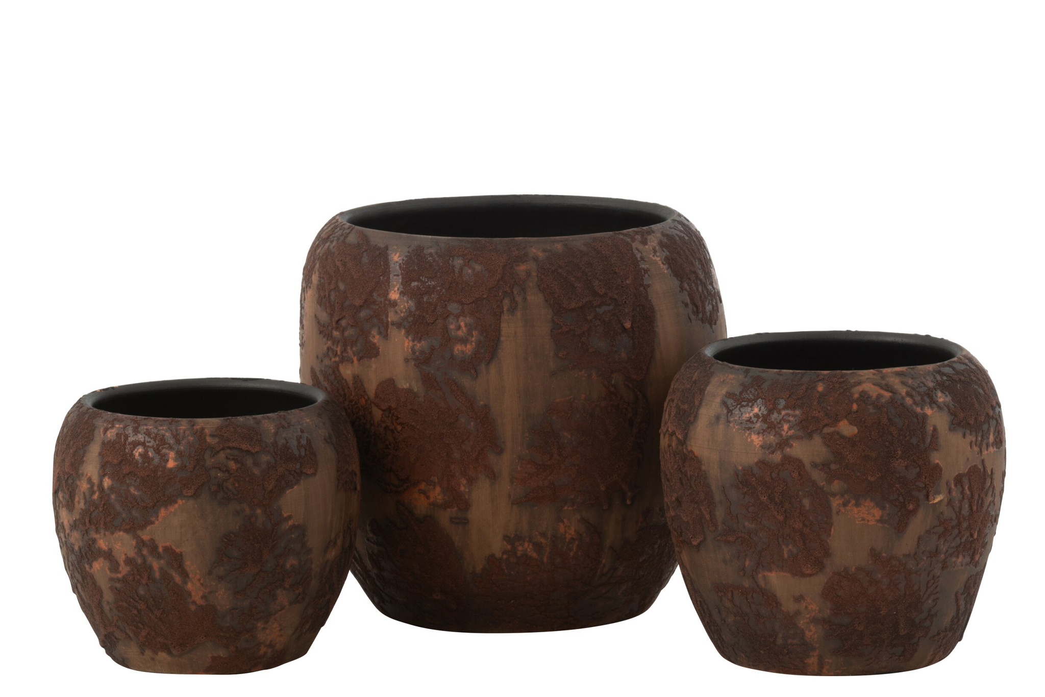 Bloempot Veekin Terracotta Bruin H22 cm
