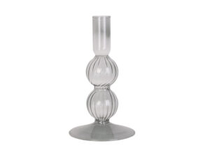 Kandelaar Teinnu Glas Zwart Ø9 cm