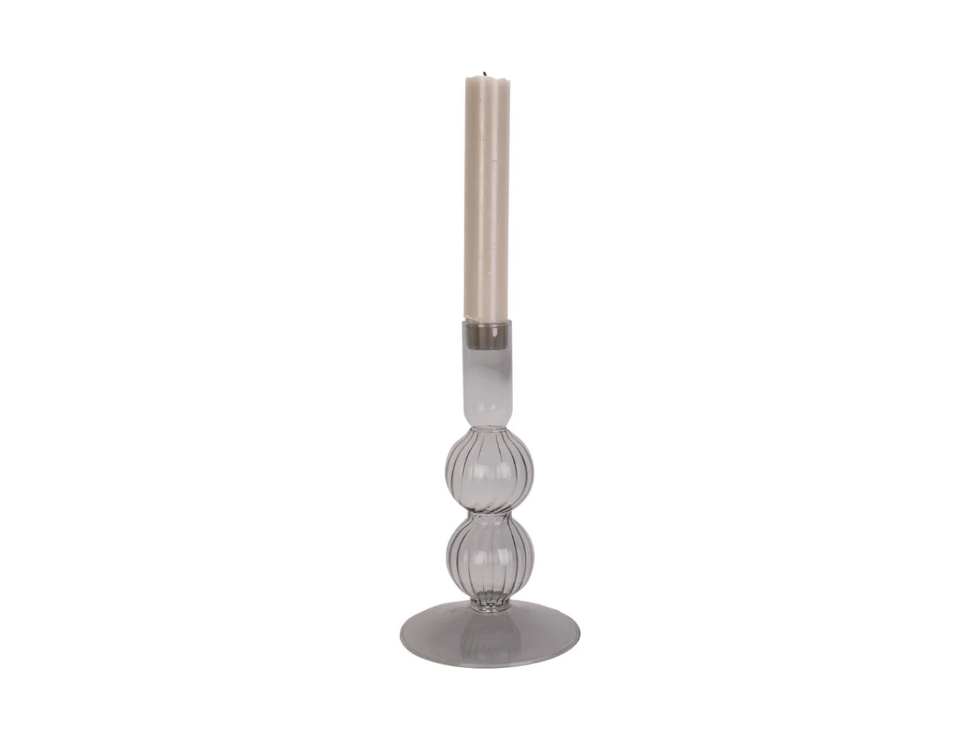 Kandelaar Teinnu Glas Zwart Ø9 cm - Afbeelding 2