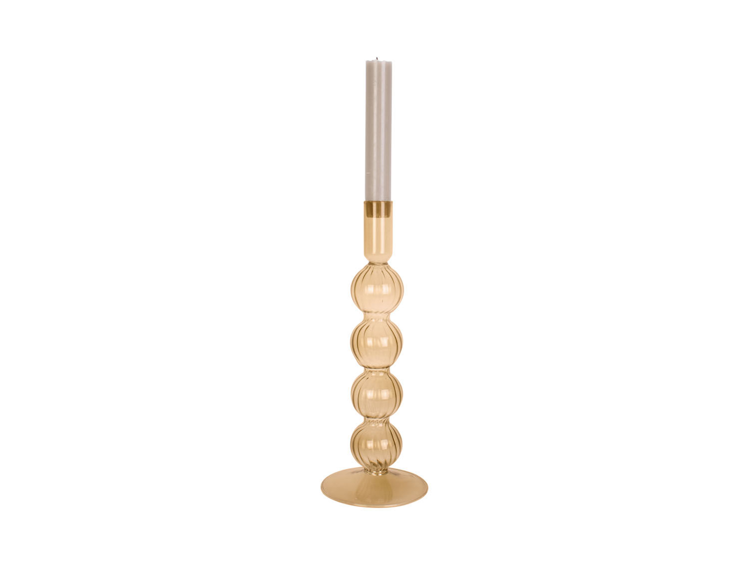 Kandelaar Heivand Glas Bruin Ø9 cm - Afbeelding 2