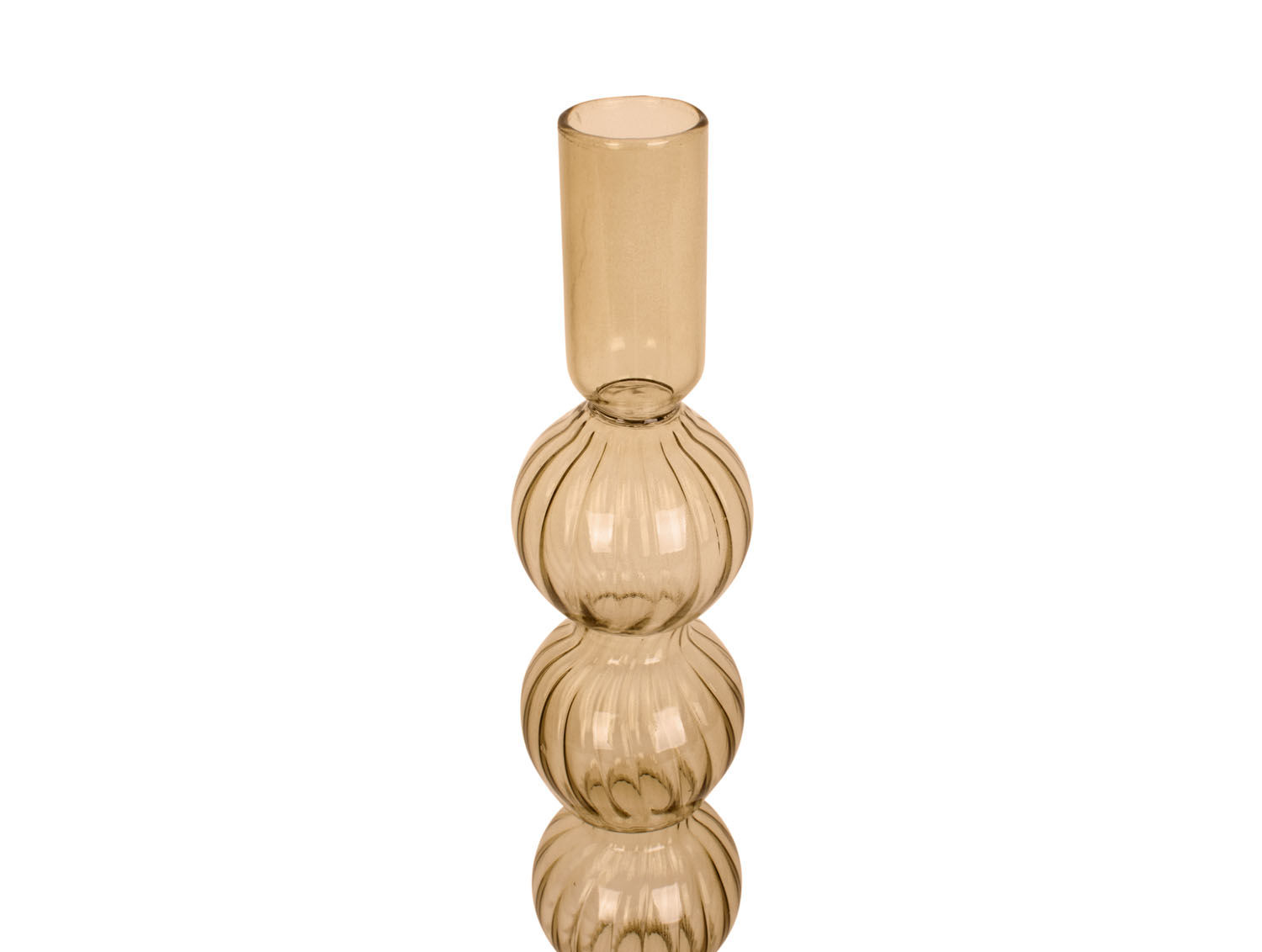 Kandelaar Heivand Glas Bruin Ø9 cm - Afbeelding 3