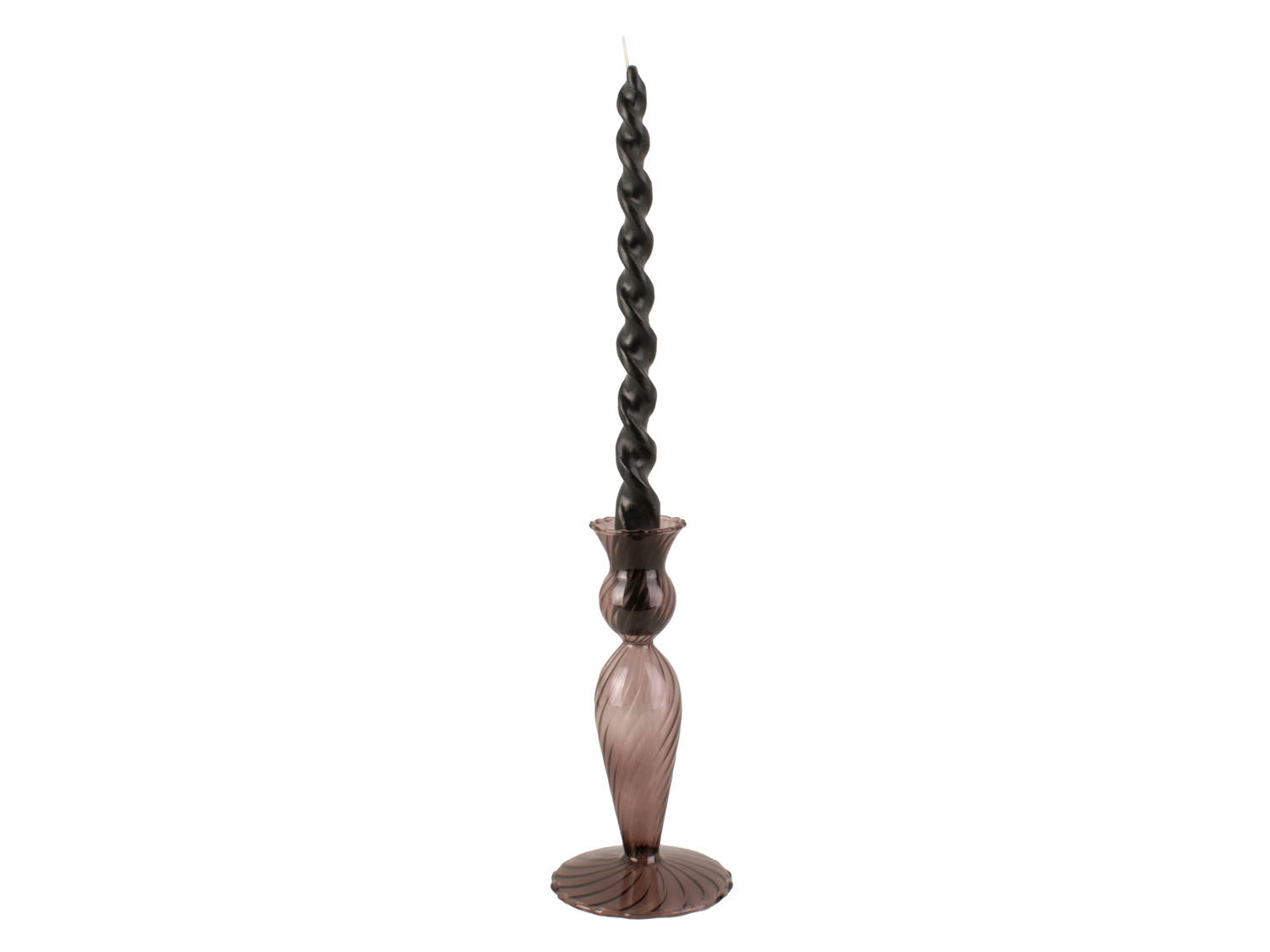 Kandelaar Praume Glas Bruin Ø9 cm - Afbeelding 2