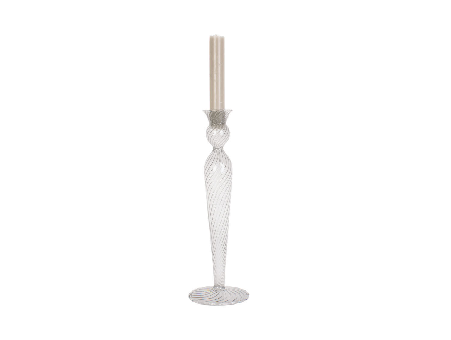 Kandelaar Brise Glas Transparant Ø9 cm - Afbeelding 2