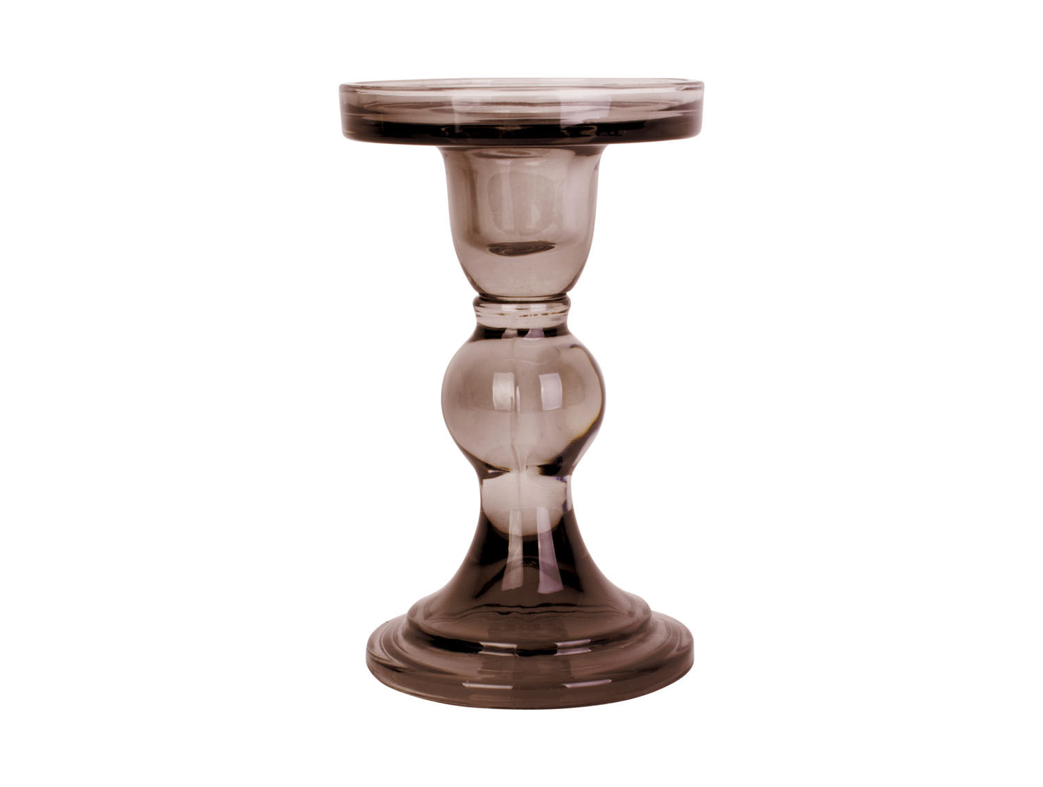Kandelaar Daulvane Glas Bruin Ø9 cm