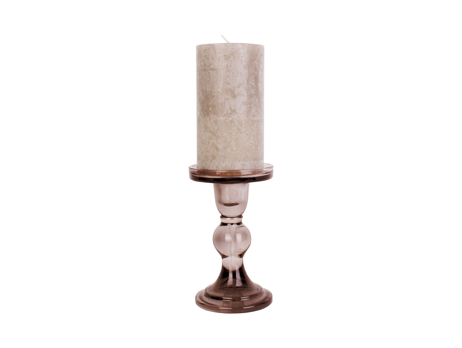 Kandelaar Daulvane Glas Bruin Ø9 cm - Afbeelding 3