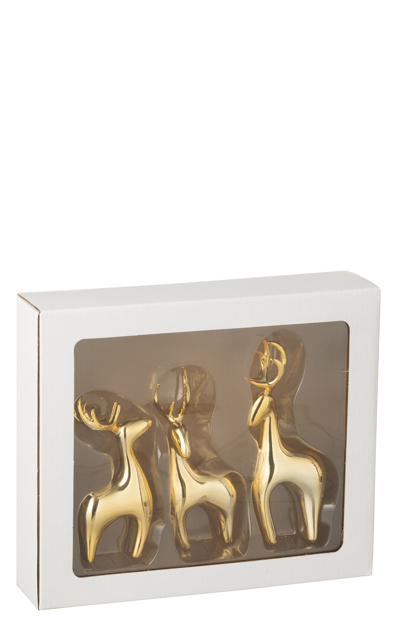 Decoratiefiguur Daammy Goud H16 cm - Set van 3