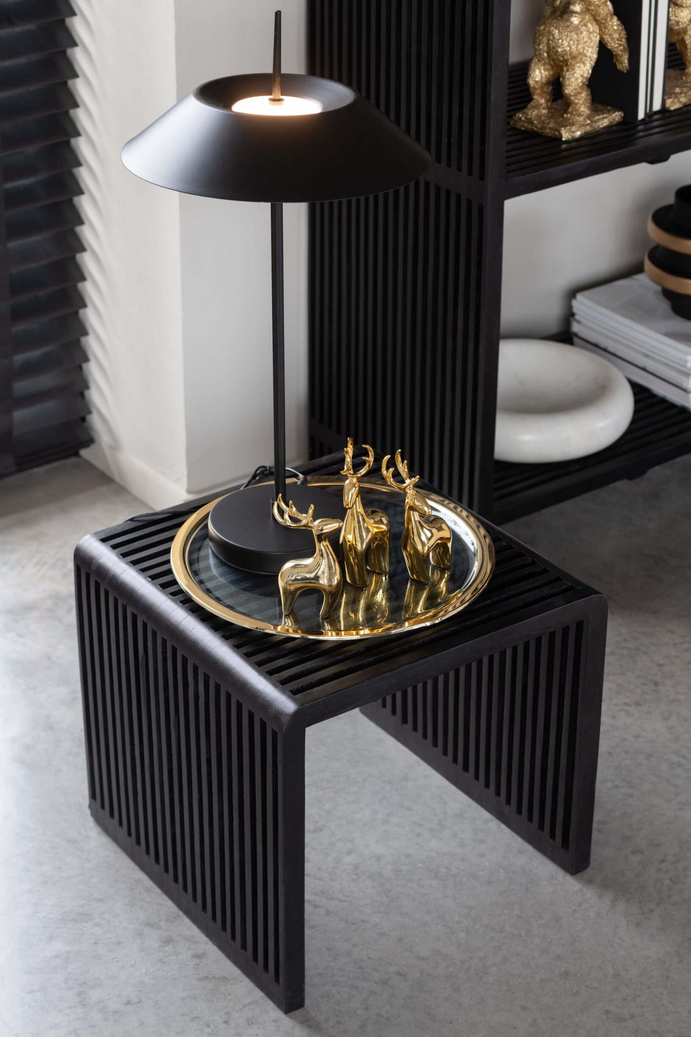 Decoratiefiguur Daammy Goud H16 cm - Set van 3 - Afbeelding 2