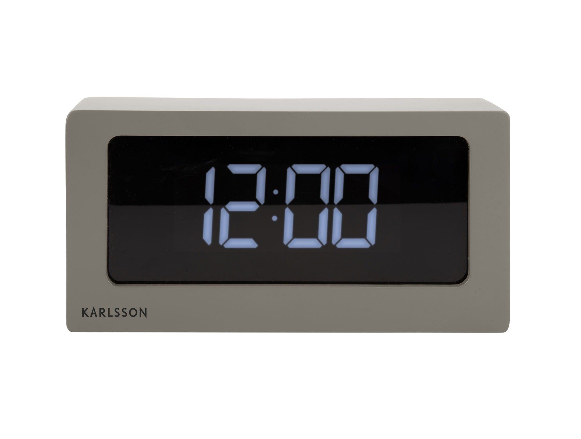 Wekker Teltona warm grijs van Karlsson met strakke digitale display en compact design
