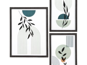 Woonaccessoire Grevone Glas Zwart - Set van 3
