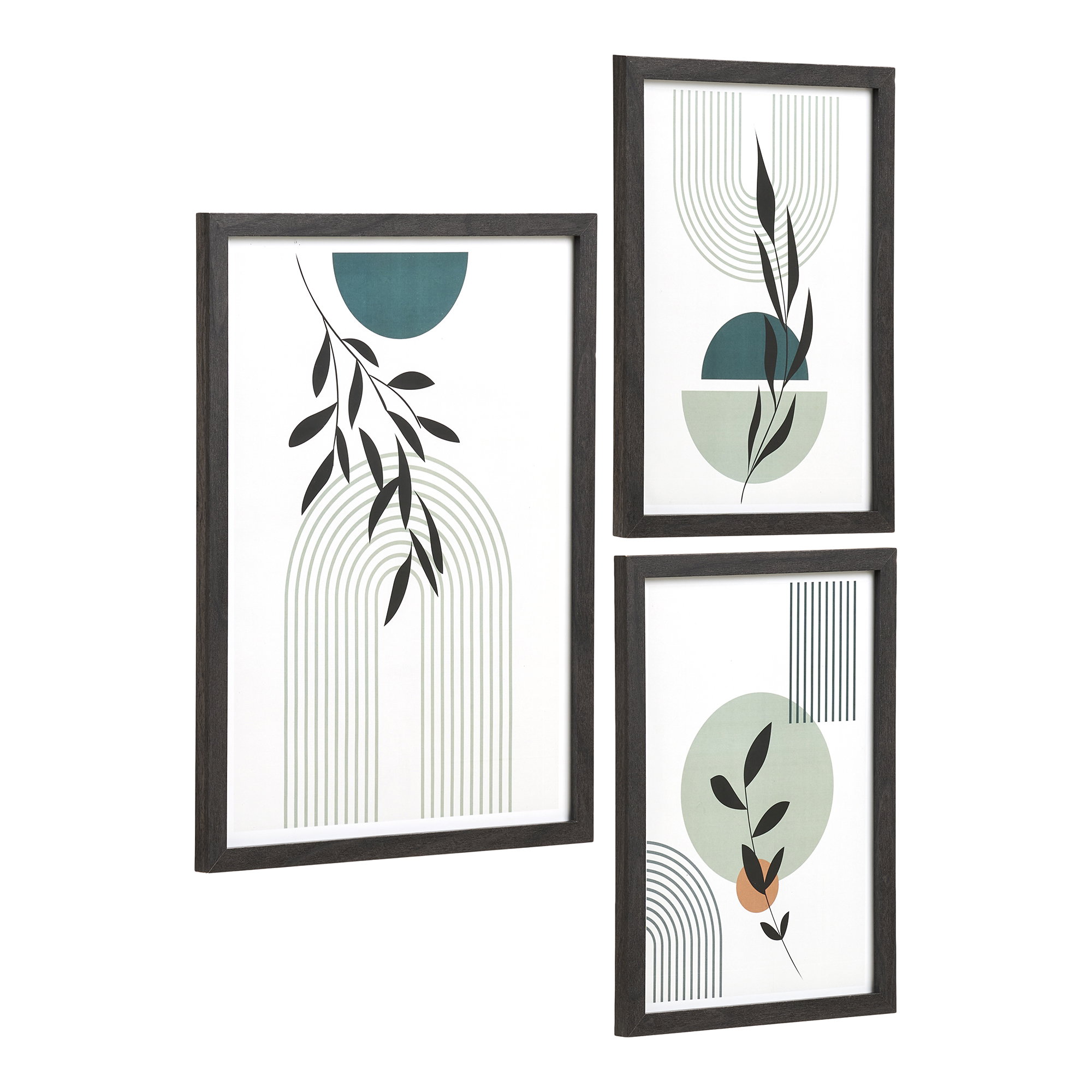 Woonaccessoire Grevone Glas Zwart - Set van 3 - Afbeelding 2