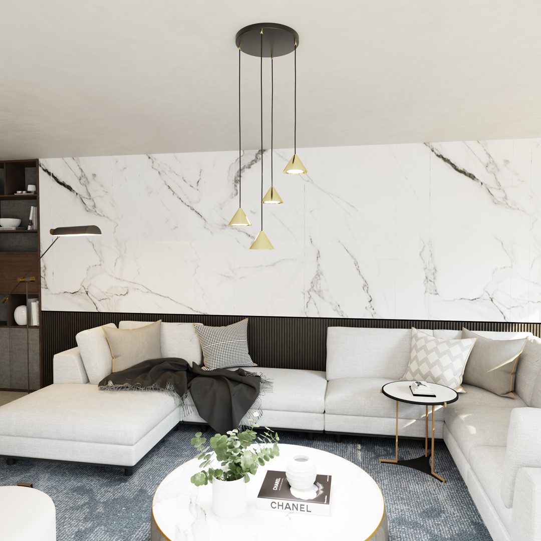 Hanglamp Pasadena Goud - Afbeelding 2