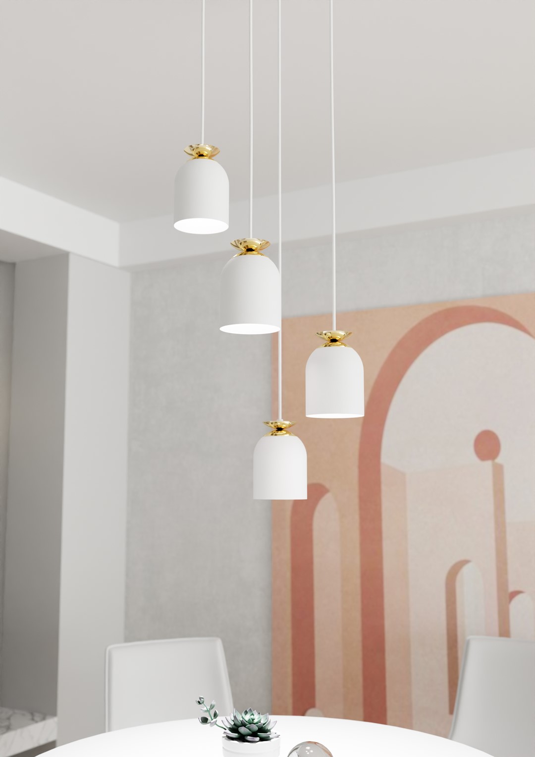 Hanglamp Nielia Wit Ø11 cm - Afbeelding 3