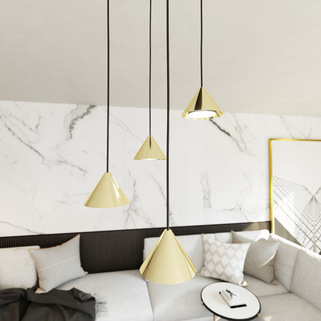 Hanglamp Pasadena Goud - Afbeelding 3