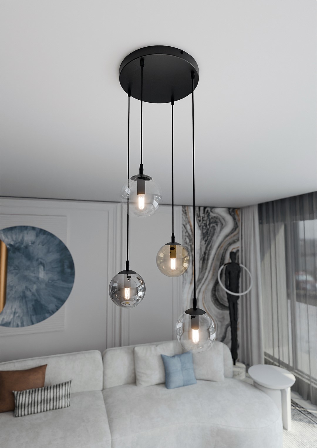 Hanglamp Pralvek Zwart Ø14 cm - Afbeelding 4