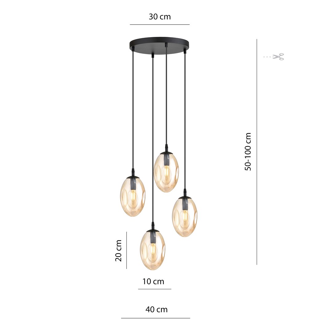 Hanglamp Truvona Zwart Ø12 cm - Afbeelding 5