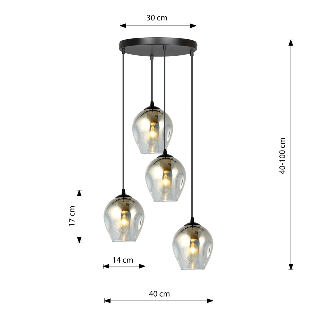 Hanglamp Kiendura Zwart Ø14 cm - Afbeelding 8