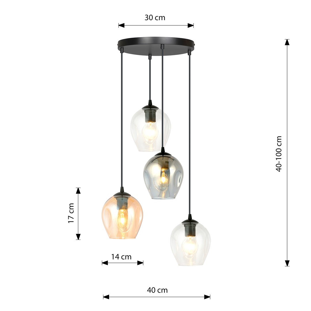 Hanglamp Troska Zwart Ø14 cm - Afbeelding 8