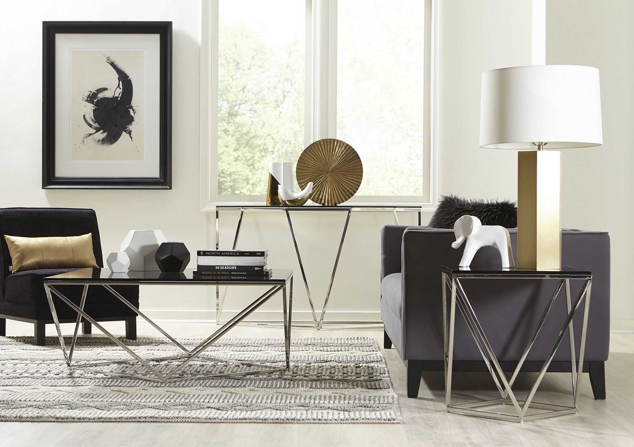 Sidetable Hiellon Staal 140 cm - Afbeelding 6
