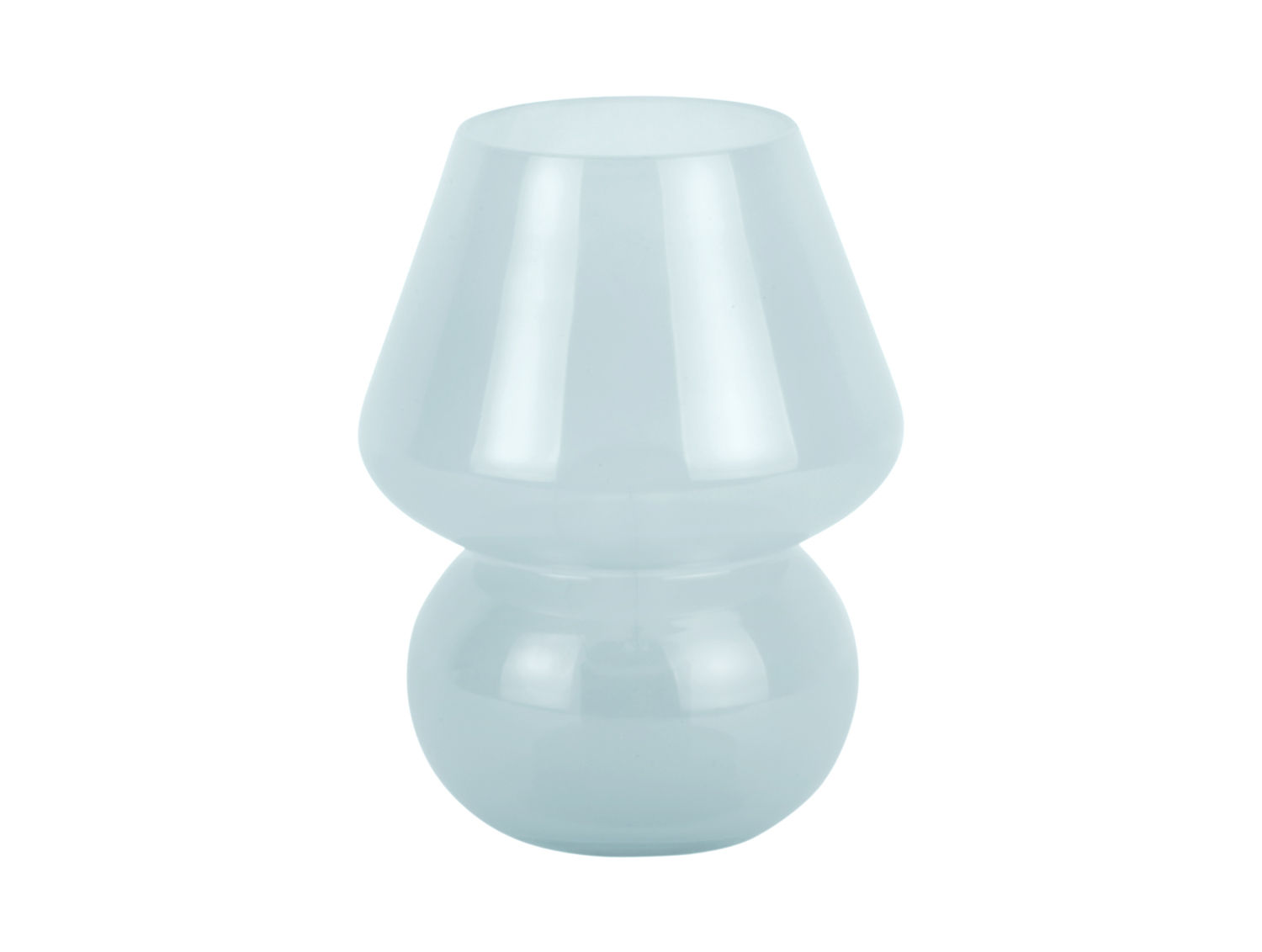 Tafellamp Nilea glas Ø16 cm met vintage design en compacte, moderne vorm in lichtblauw