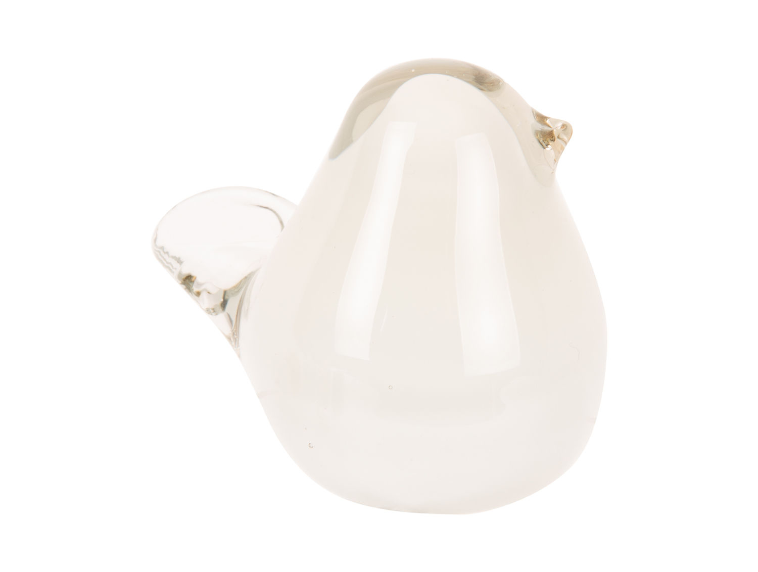 Beeld Grieltund Glas Wit H12 cm - Afbeelding 2