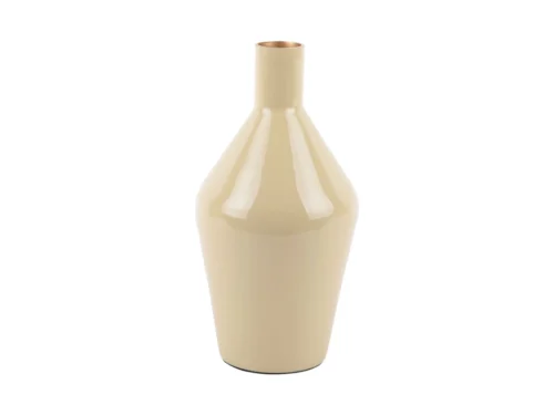 Present Time Ivy vaas metaal bruin, glanzend en compact, 22 cm hoog, Ø10 cm