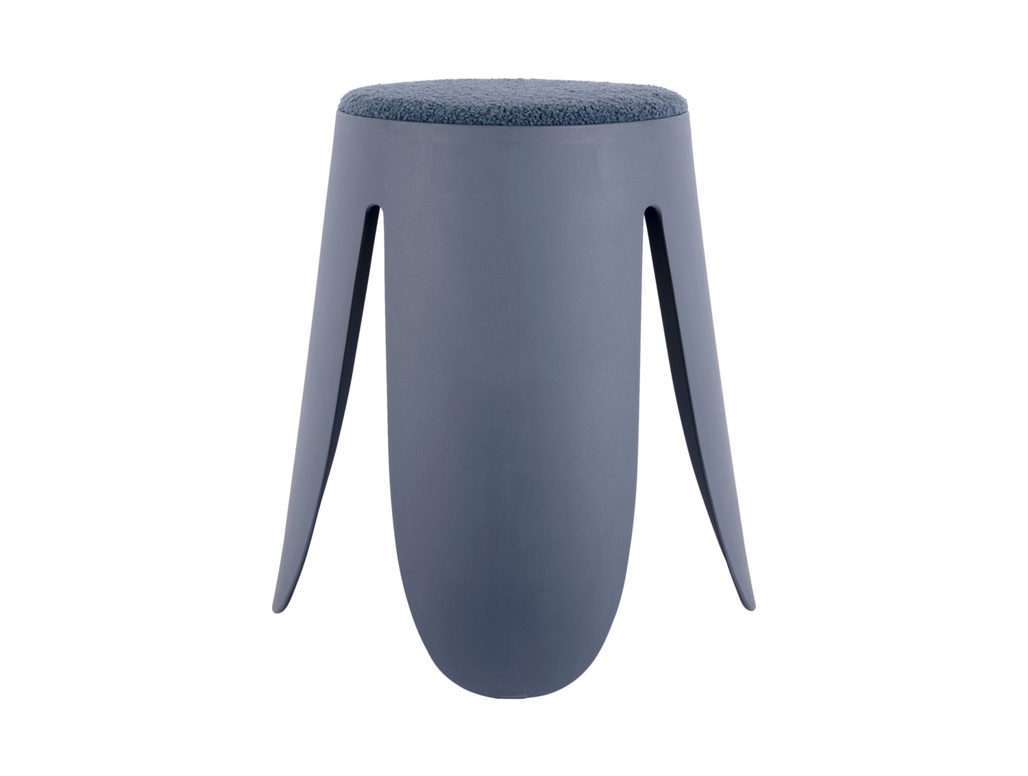 Kruk Tardo Blauw met zachte teddy zitting en compact, robuust ontwerp