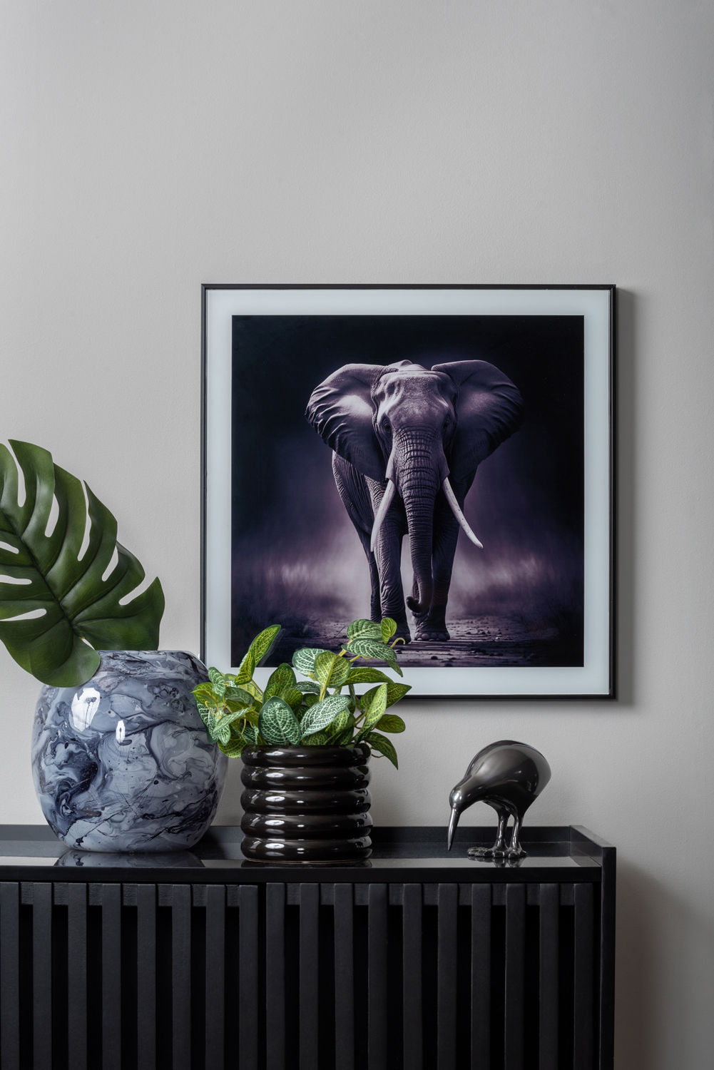 Decoratiefiguur Roollang Glas Zwart - Afbeelding 3
