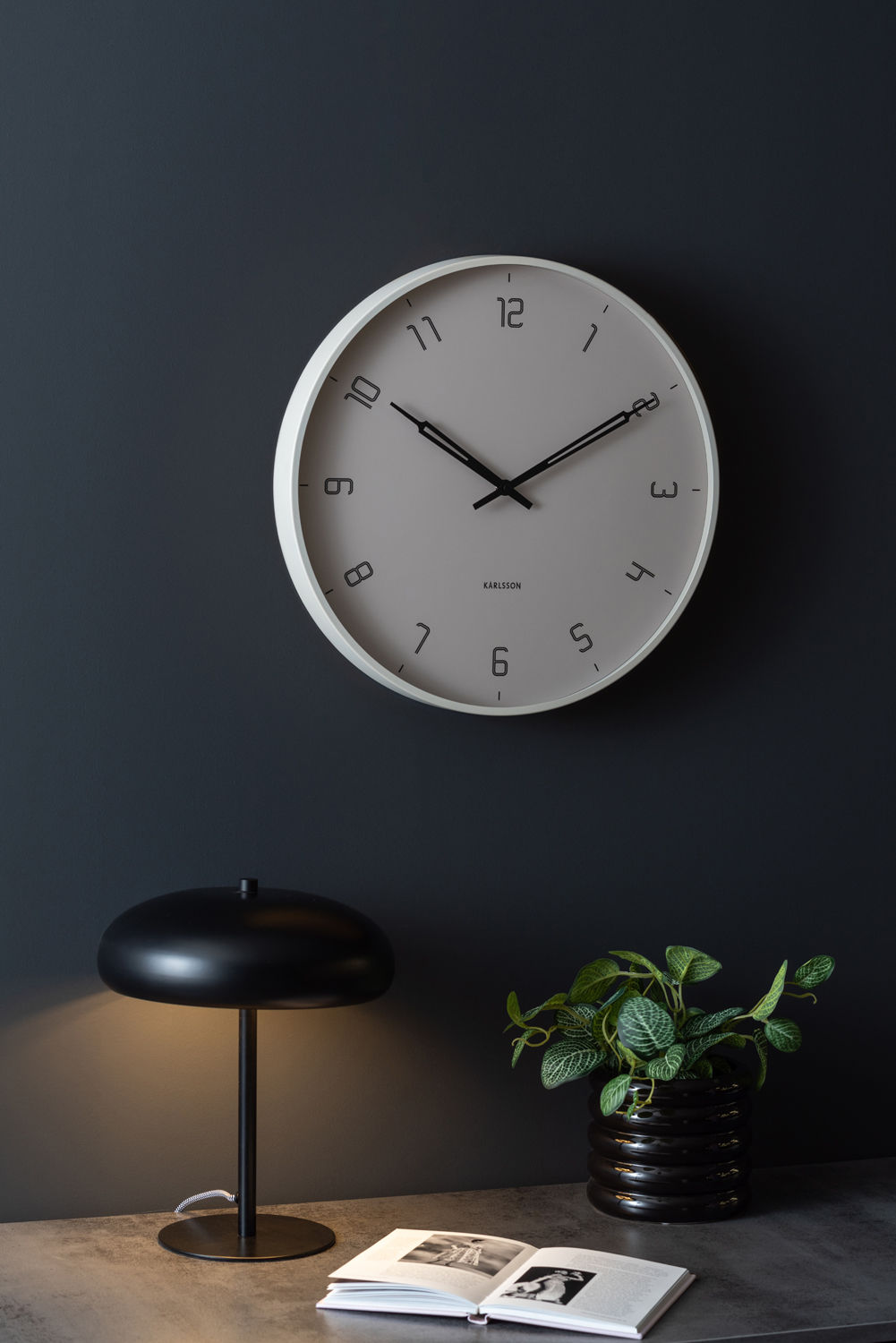 Wandklok Slindund Warm Grijs - Afbeelding 4