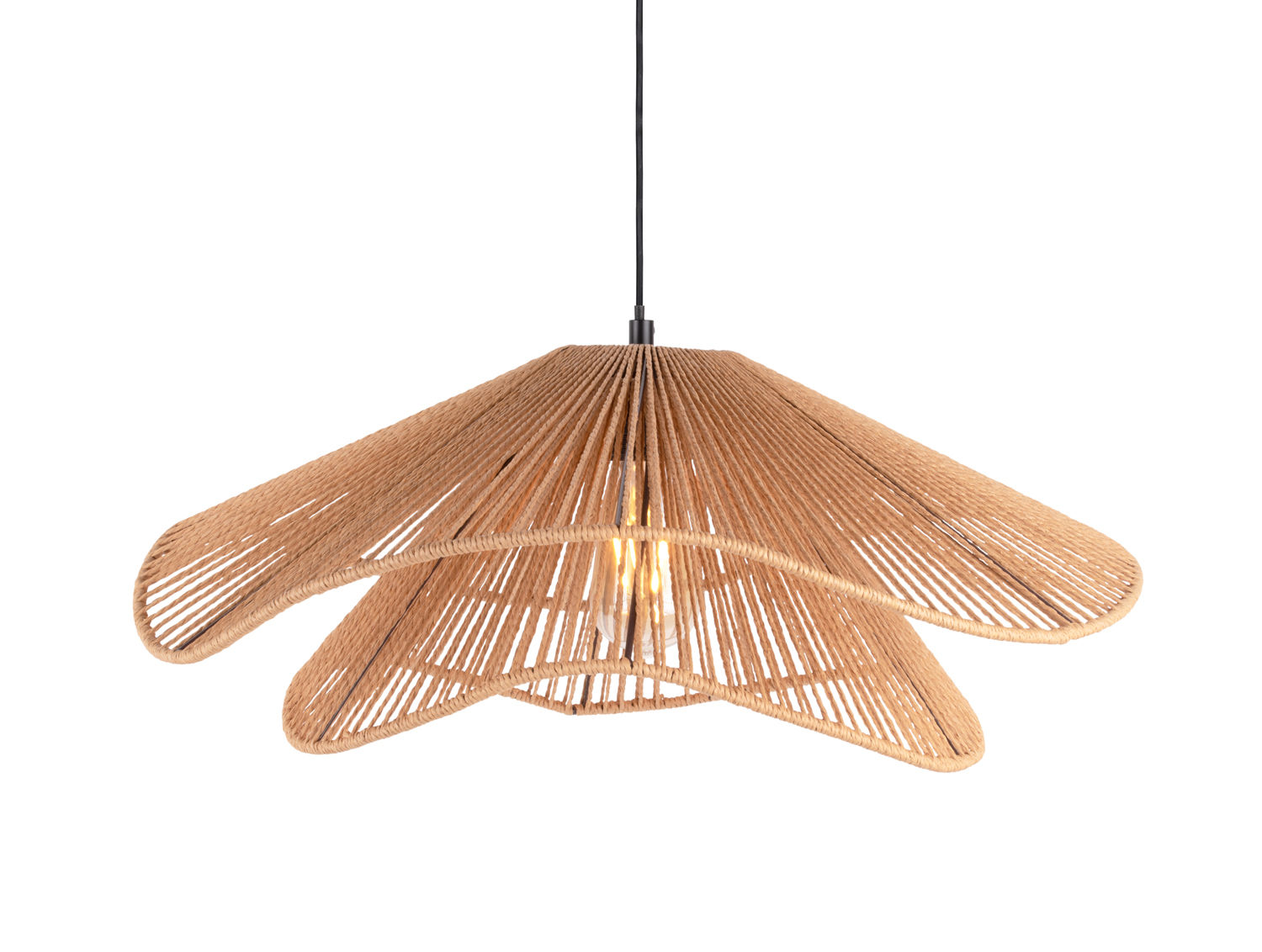Hanglamp Ceimang Papier met ronde papieren kap en warme, natuurlijke uitstraling