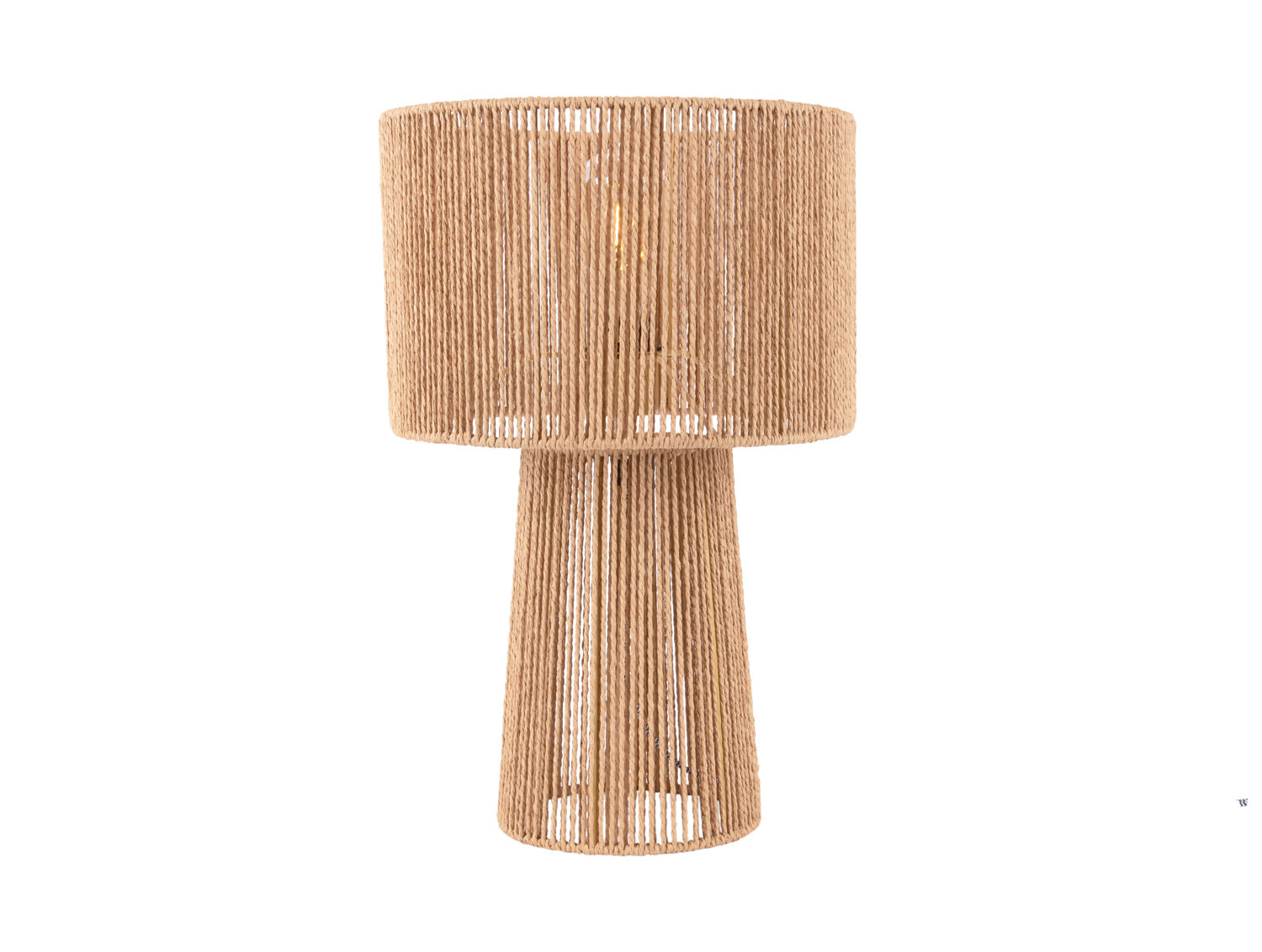 Tafellamp Lecce Papier H47 cm met natuurlijke paper rope kap en warm licht effect