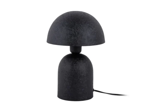 Tafellamp Vaultona zwart H30 cm met mushroom vorm en getextureerde afwerking