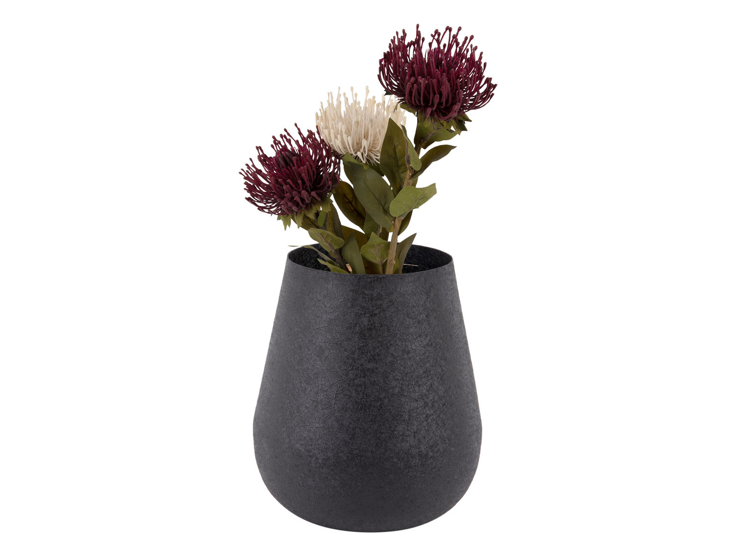 Vaas Noodek Metaal Zwart H25 cm - Afbeelding 2