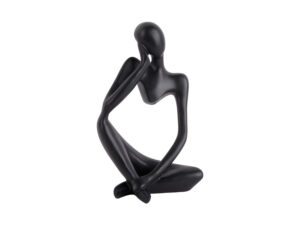 Beeld Staarmund Polyresin Zwart H24 cm