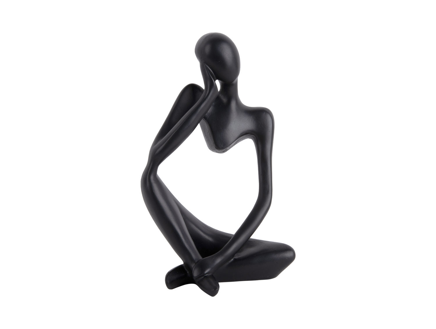 Beeld Staarmund Polyresin Zwart H24 cm
