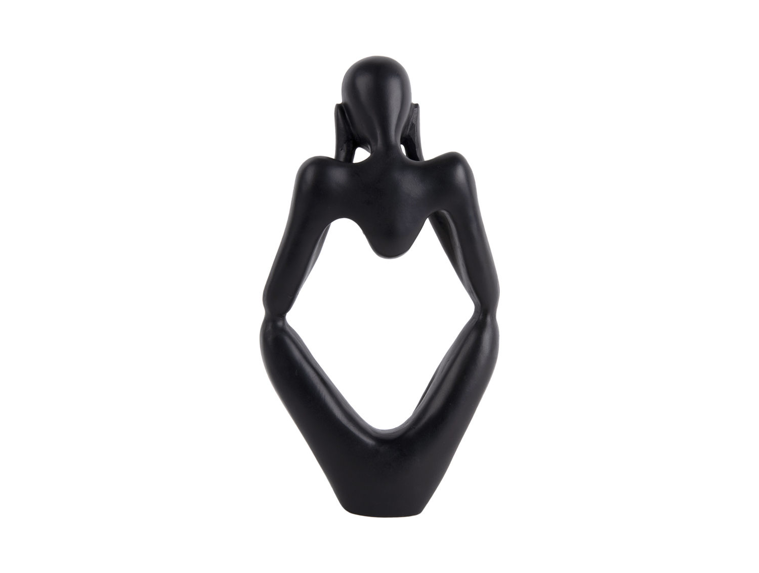 Beeld Faaltund Polyresin Zwart H21 cm - Afbeelding 3