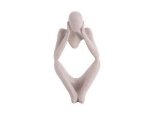 Beeld Goote Polyresin Lichtgrijs H21 cm