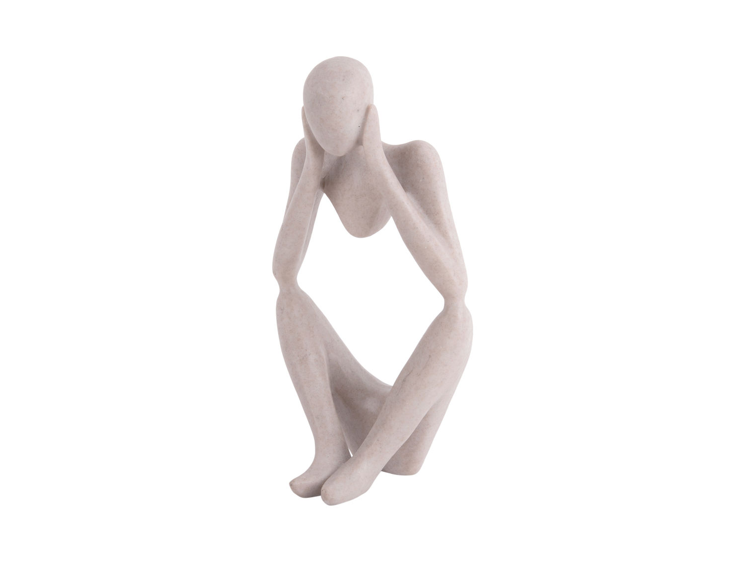 Beeld Goote Polyresin Lichtgrijs H21 cm - Afbeelding 2