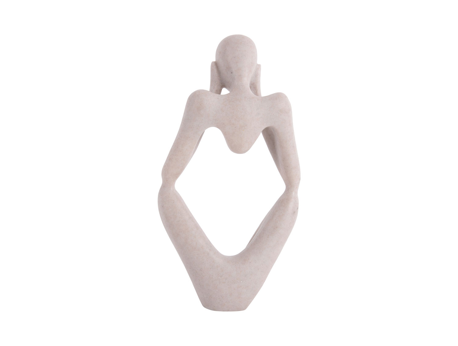 Beeld Goote Polyresin Lichtgrijs H21 cm - Afbeelding 3